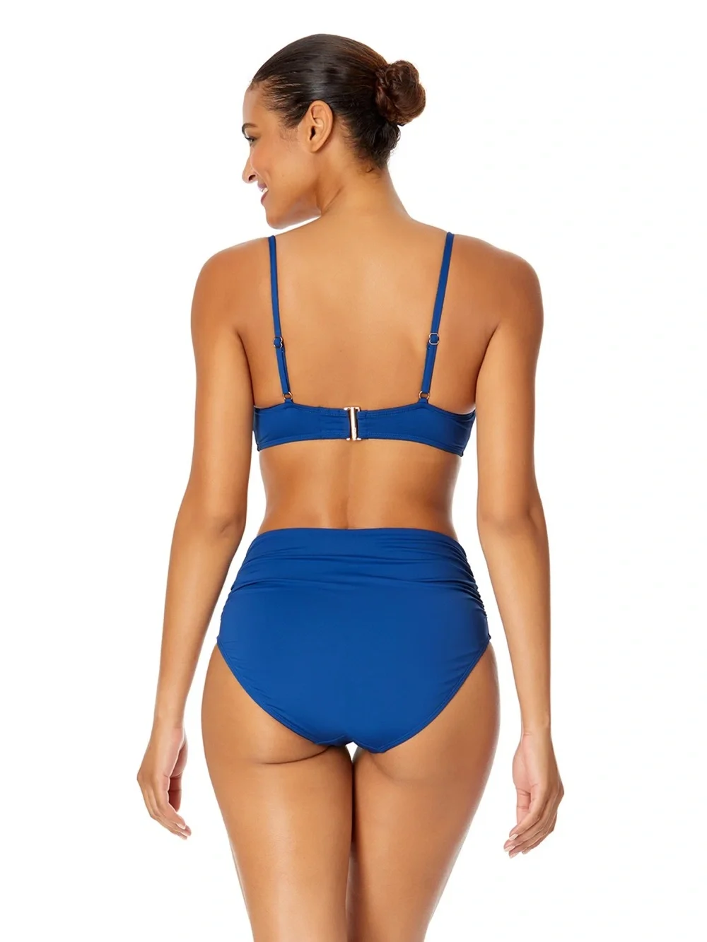 Anne Cole Slate Blue High-Waist Bikini Set 34DD/36D top and small bottom